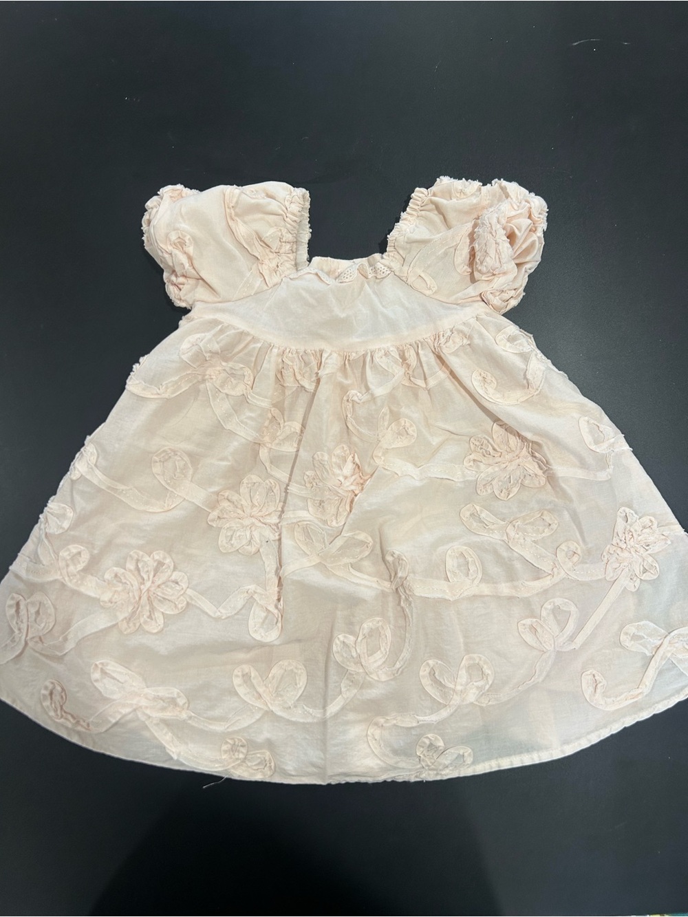 cupcakes & cashmere Pale Pink Floral Embroidered Baby Dress